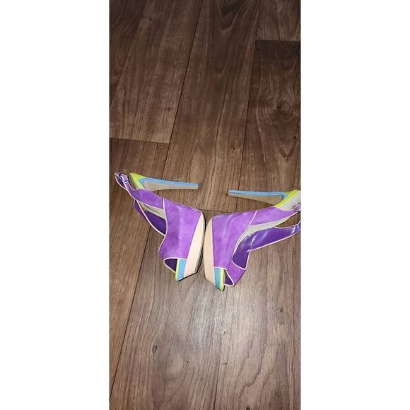 Jessica Simpson Multi Colored Shavon Slingback Heels - Picture 2 of 6